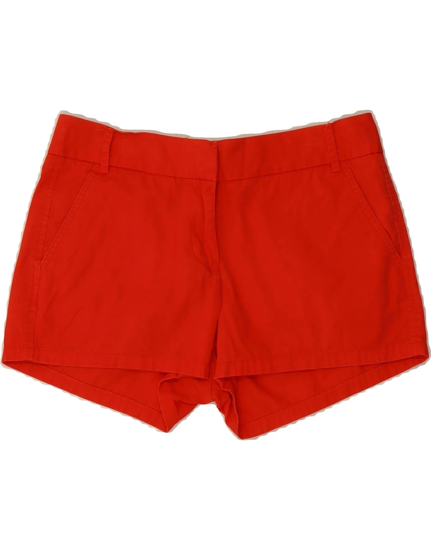 J. CREW Womens Broken In Chino Shorts US 6 Medium W30  Red Cotton Body-Hugging Fit Durable Weave Fabric