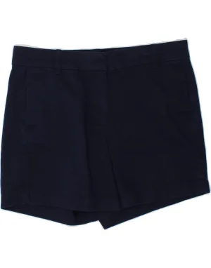 J. CREW Womens Chino Shorts US 10 Large W34 Navy Blue Cotton Stretch Woven Fabric Casual Wear