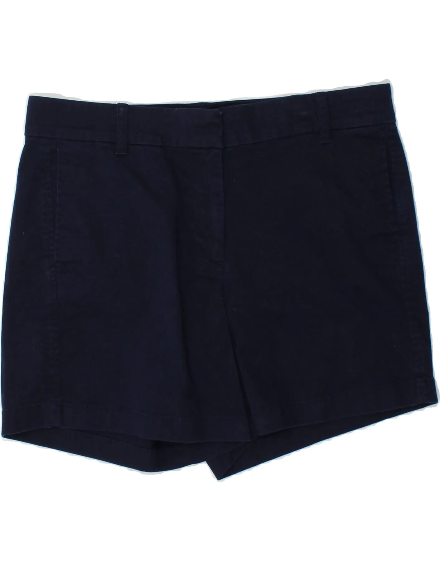 J. CREW Womens Chino Shorts US 10 Large W34 Navy Blue Cotton Stretch Woven Fabric Casual Wear