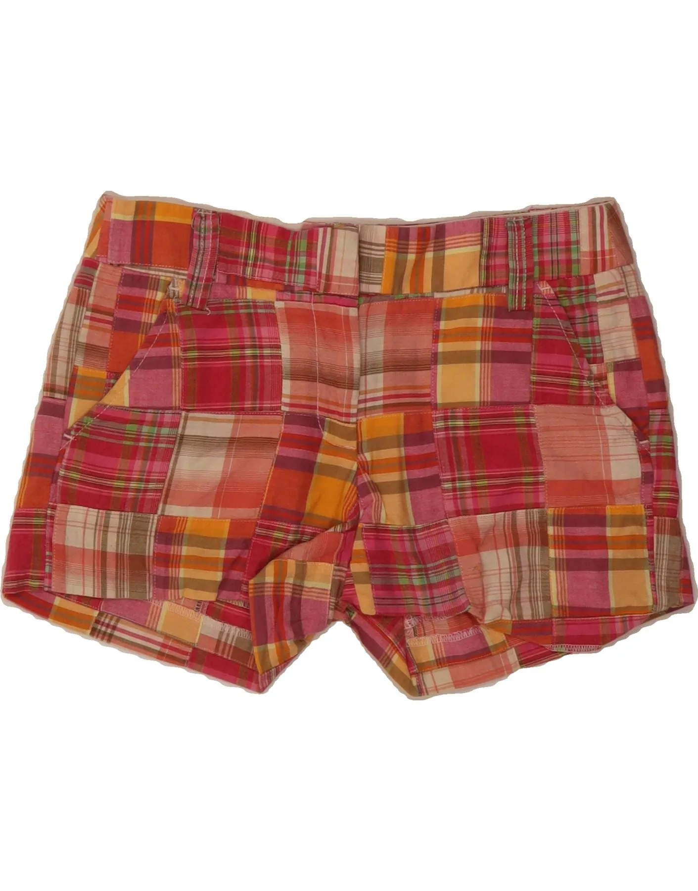 club wear J. CREW Womens Low Waist Chino Shorts US 0 XS W30 Multicoloured Patchwork