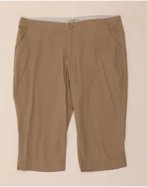 Odor Control Treatment Simple Cut LEE Womens Riders Bermuda Shorts US 16 2XL W38  Beige Cotton