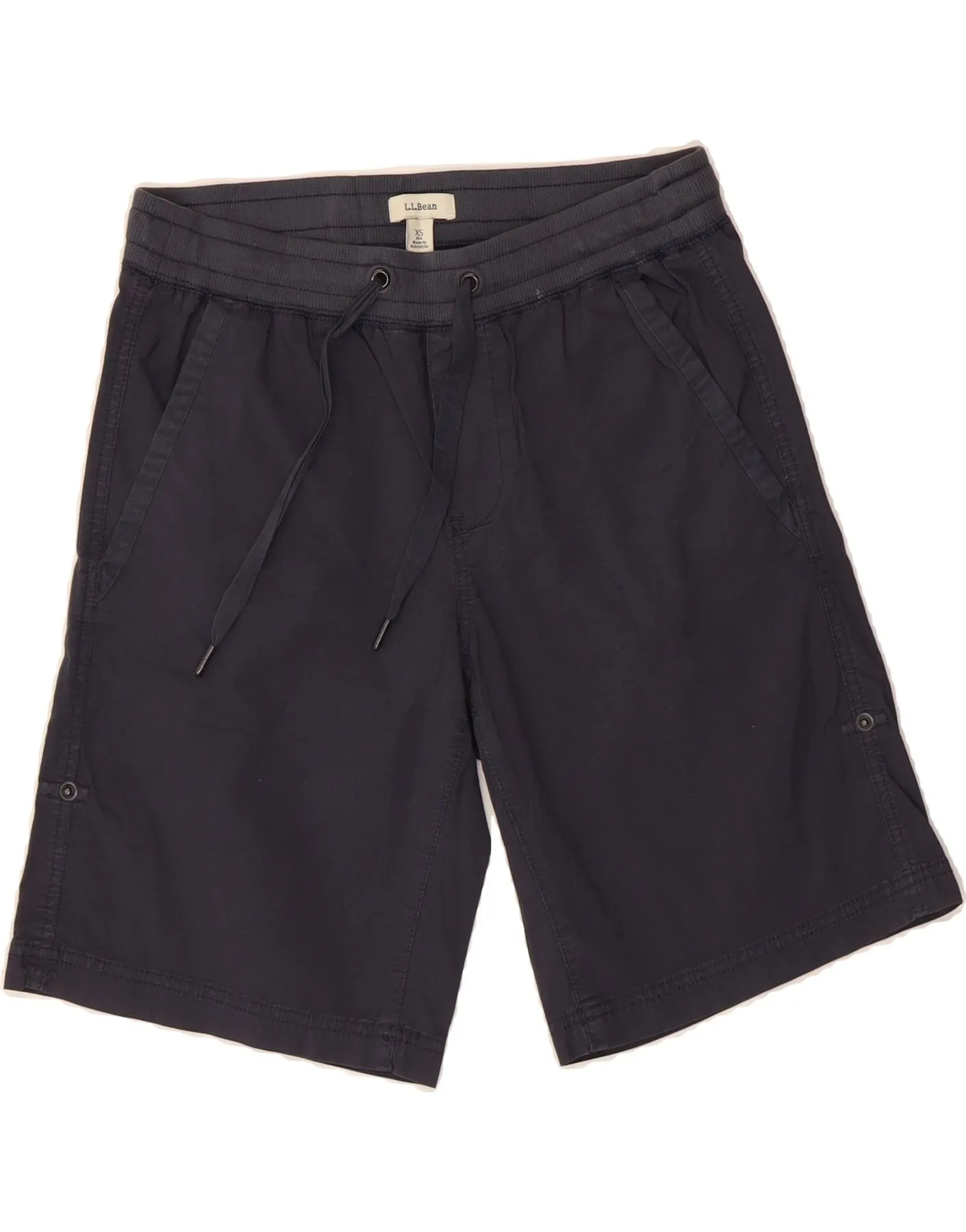 Tennis wear L.L.BEAN Womens Casual Shorts XS W27 Navy Blue Cotton