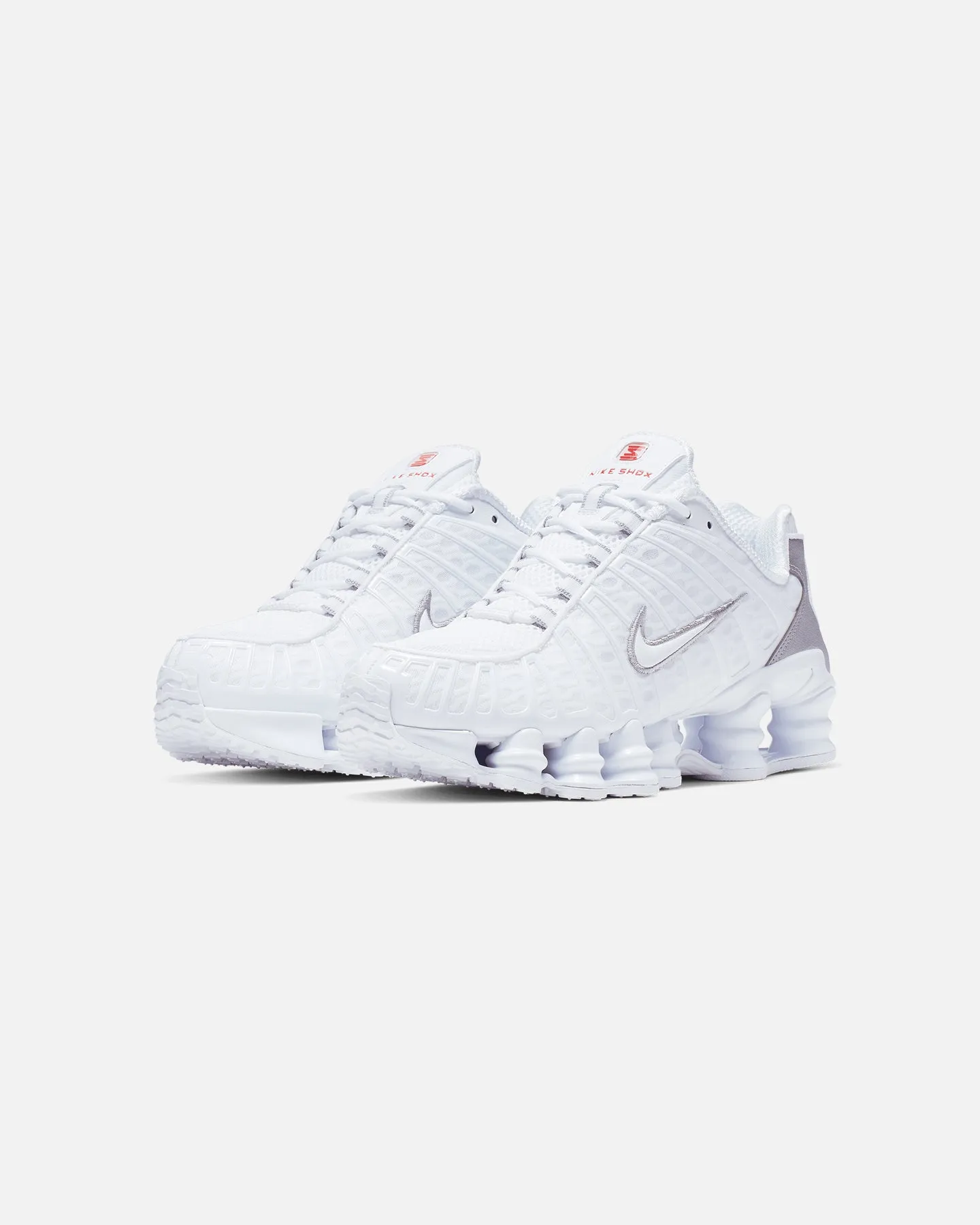 Nike Women's Shox TL White/White Breathable mesh Stability Heel Counter