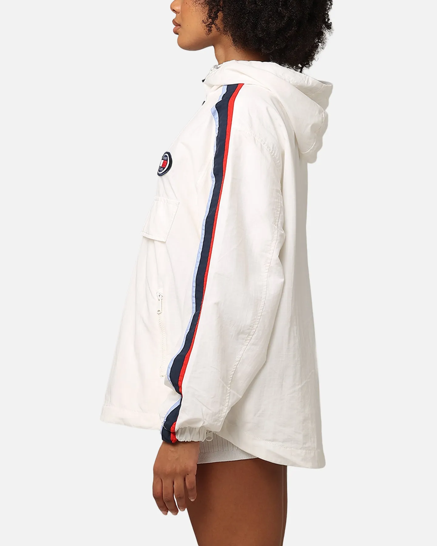 Feedback Travel Day Tommy Jeans Women's TJW Archive Chicago Pullover Jacket Ancient White