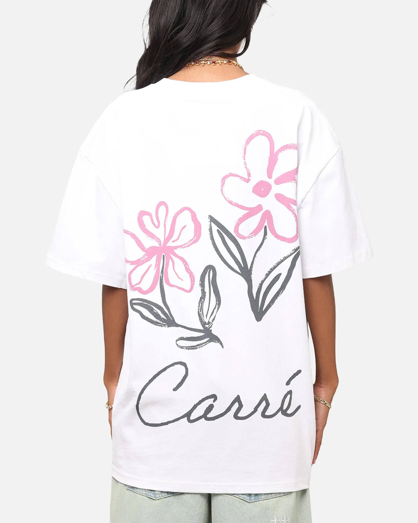 Carre Hand Picked T-Shirt White Cozy Look Wear
