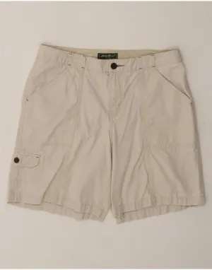 Travel Style EDDIE BAUER Womens Cargo Shorts US 10 Large W32 Grey Cotton