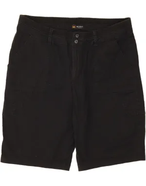 Layer Ready Cap LEE Womens Mid Rise Relaxed Fit Cargo Shorts US 18 2XL W38  Black Cotton