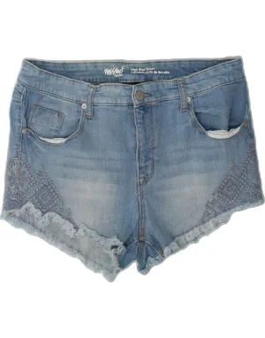 MOSSIMO Womens Denim Shorts US 16 XL W36  Blue Cotton Dynamic Tension Control Chic Comfort