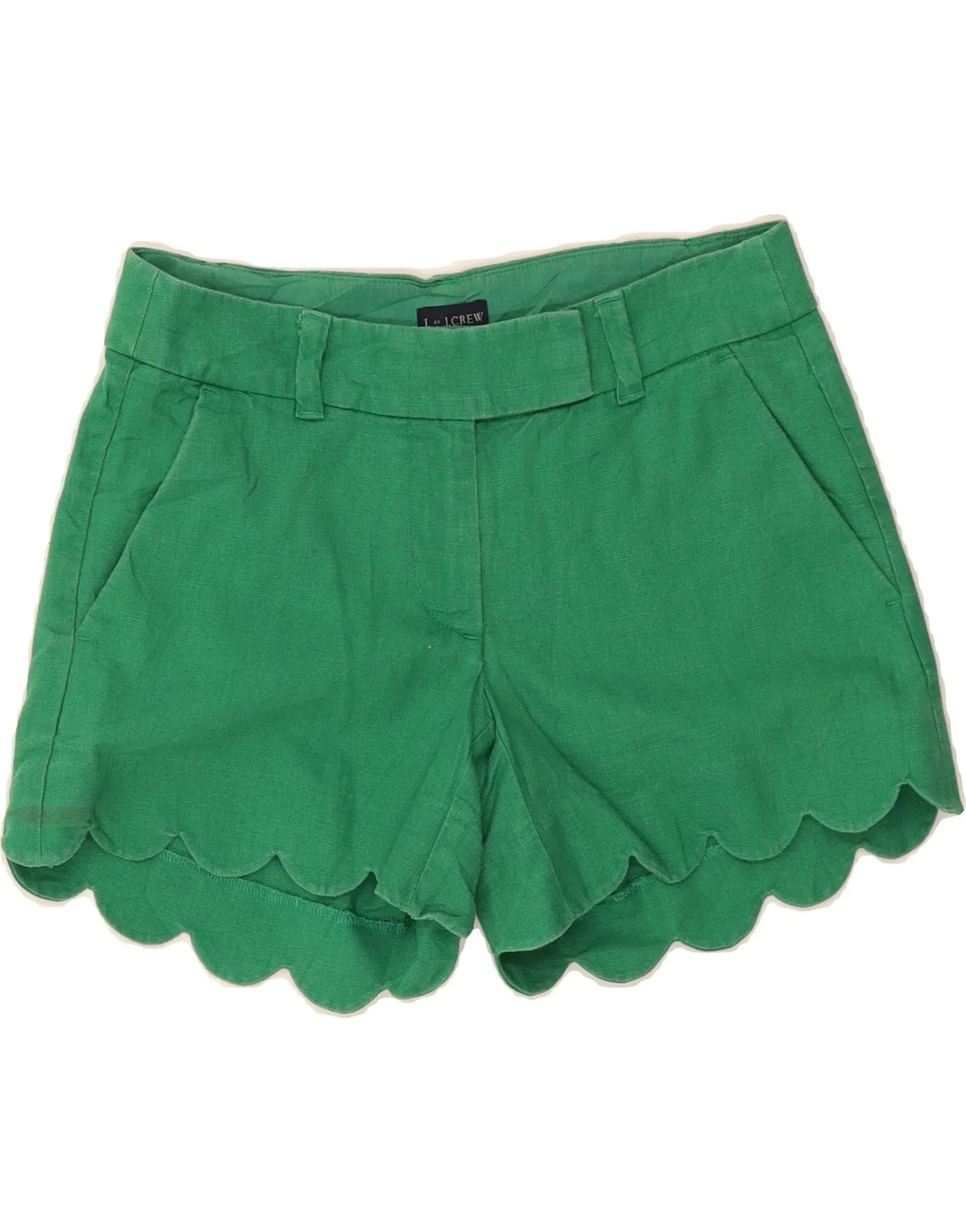 Cozy Fit J. CREW Womens Chino Shorts US 00 2XS W30  Green Linen