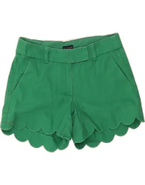 Cozy Fit J. CREW Womens Chino Shorts US 00 2XS W30  Green Linen