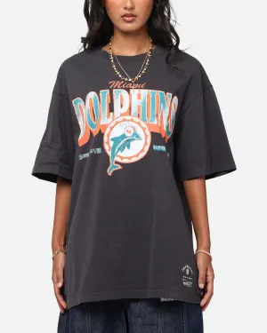 Mitchell & Ness Miami Dolphins Arch T-Shirt Faded Black Light and Soft