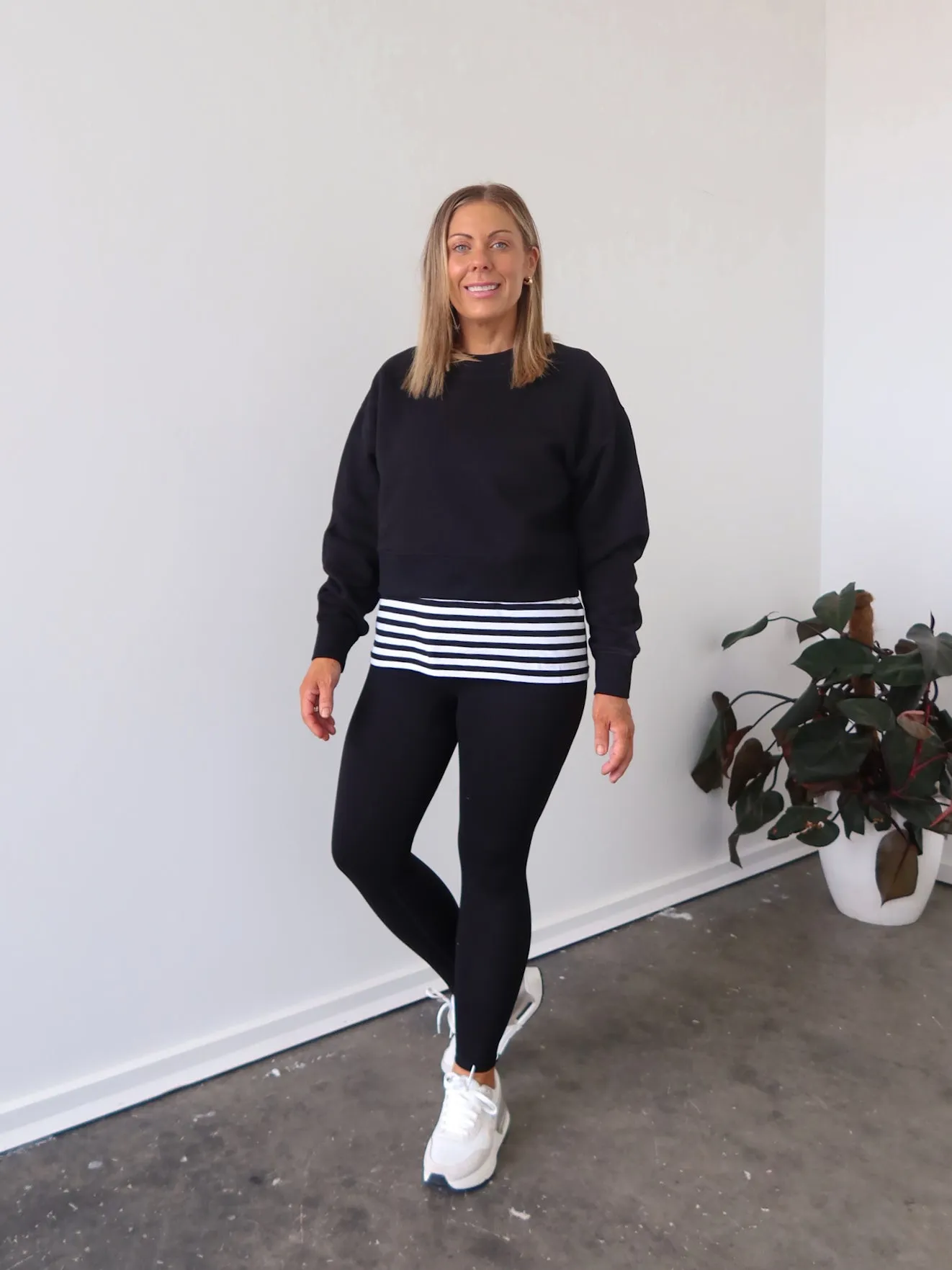 Street Inspired Adult Freya Cropped Crew Sweater