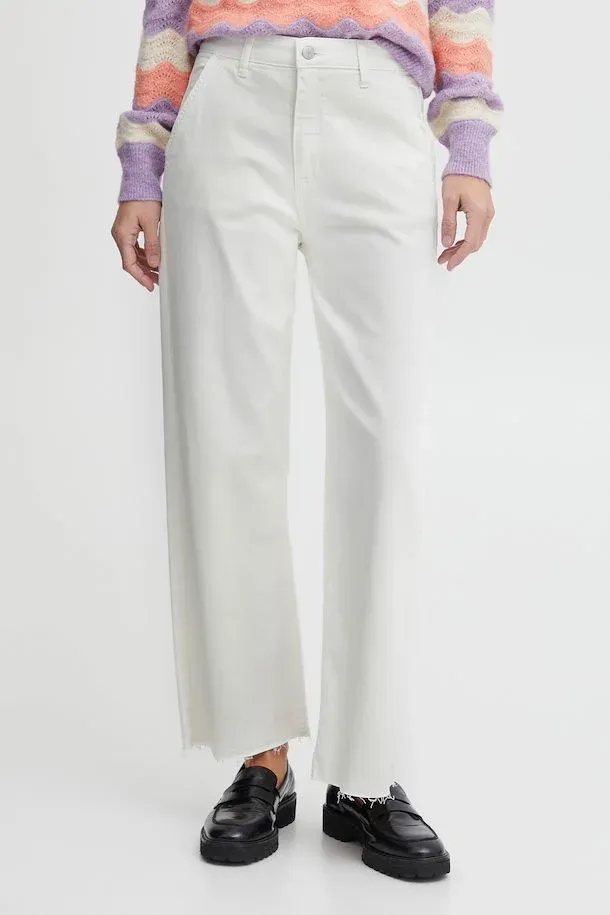 Sleek Shape Neutral palette b.yuong Pantalone a vita alta Kato Bylydia Cropped Jeans 20812692 114800 bianco