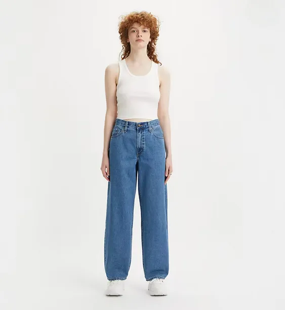 Levi's Pantaone Jeans da donna Oversize Dad A34940013 hold my purse-blu Couple Look Athlete Fit Festival Outfit