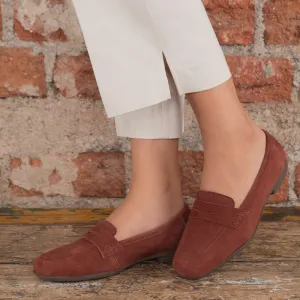 Tresmode Suave Wine Women's Casual Loafers Ground Clear Art Corner