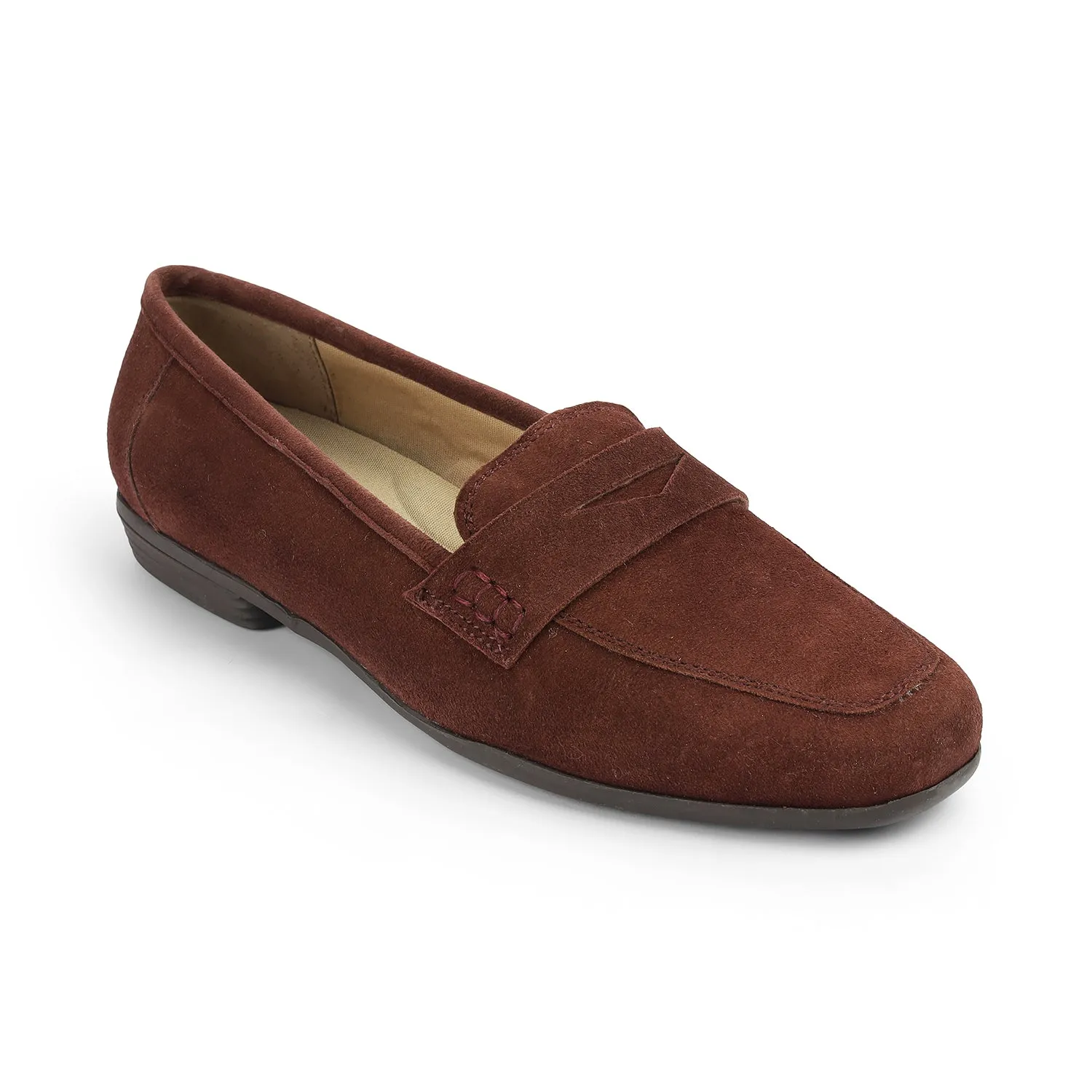 Tresmode Suave Wine Women's Casual Loafers Compact