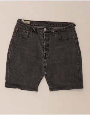retail industry LEVI'S Womens 501 Denim Shorts W28 Medium Grey Cotton