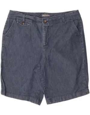 DOCKERS Womens Denim Shorts US 18 2XL W36 Blue Cotton Stretchy Hemline