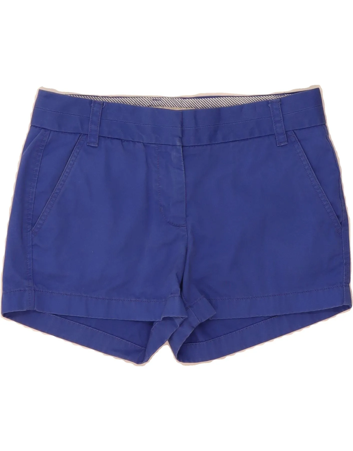 J. CREW Womens Chino Shorts US 2 XS W30  Blue Cotton Everyday Flex