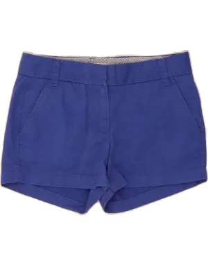 J. CREW Womens Chino Shorts US 2 XS W30  Blue Cotton Everyday Flex