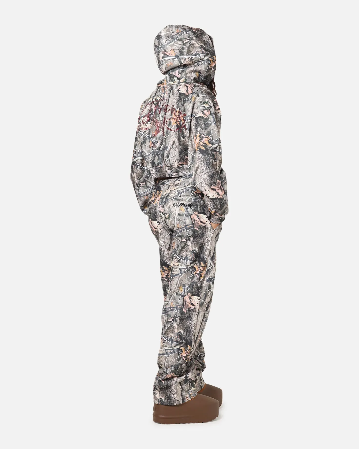 Skiing wear Ed Hardy Women's Butterfly Effect Hoodie Real Tree Camo