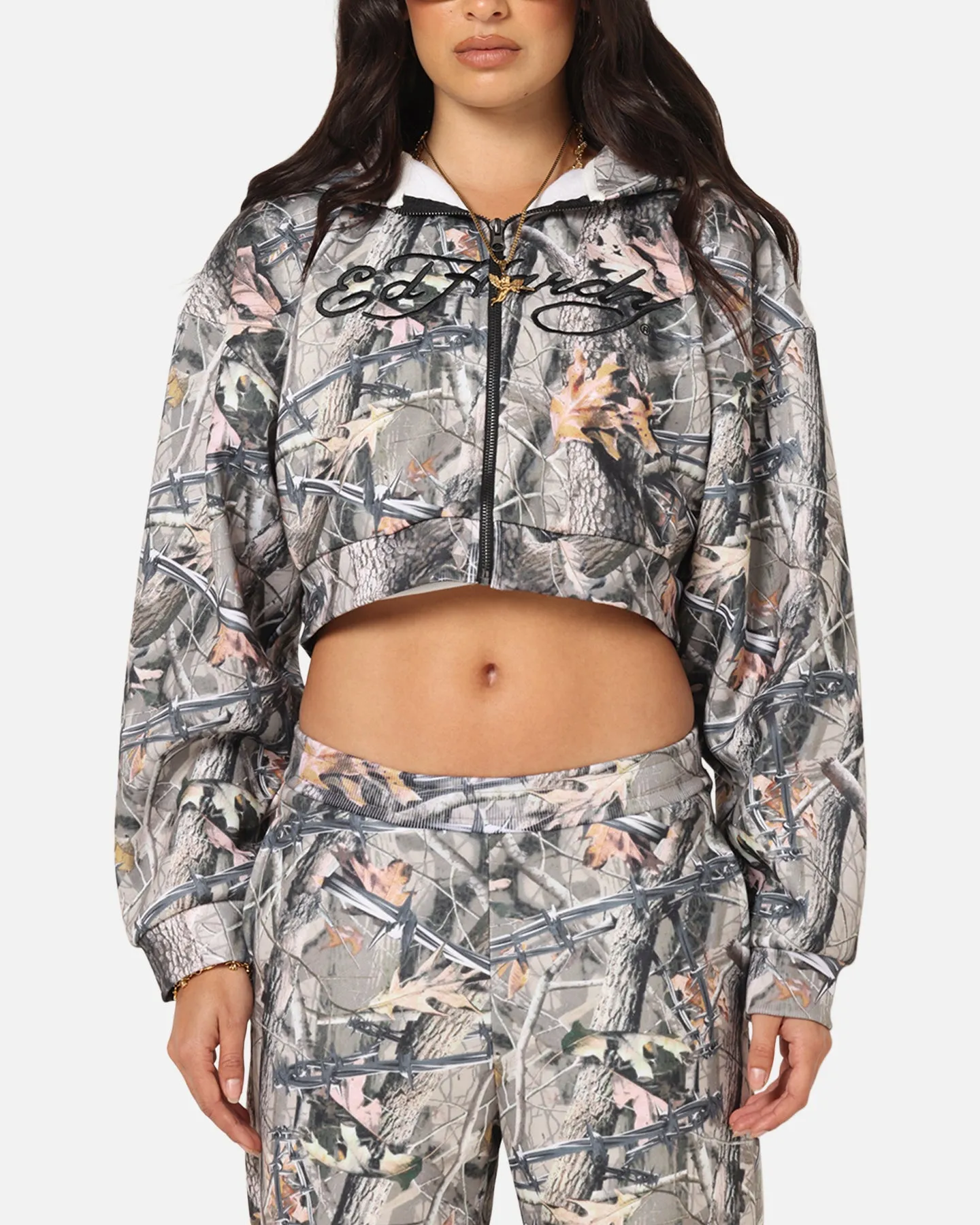 Ed Hardy Women's Butterfly Effect Hoodie Real Tree Camo Dolphin like