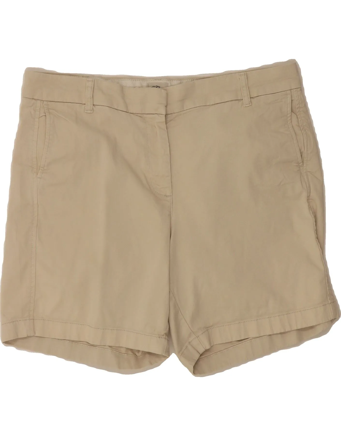 J. CREW Womens Chino Shorts US 14 XL W34  Beige Cotton Dynamic Performance