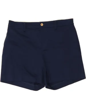 RALPH LAUREN Womens Chino Shorts US 10 Large W34 Navy Blue Cotton Cycling shorts Animal Print