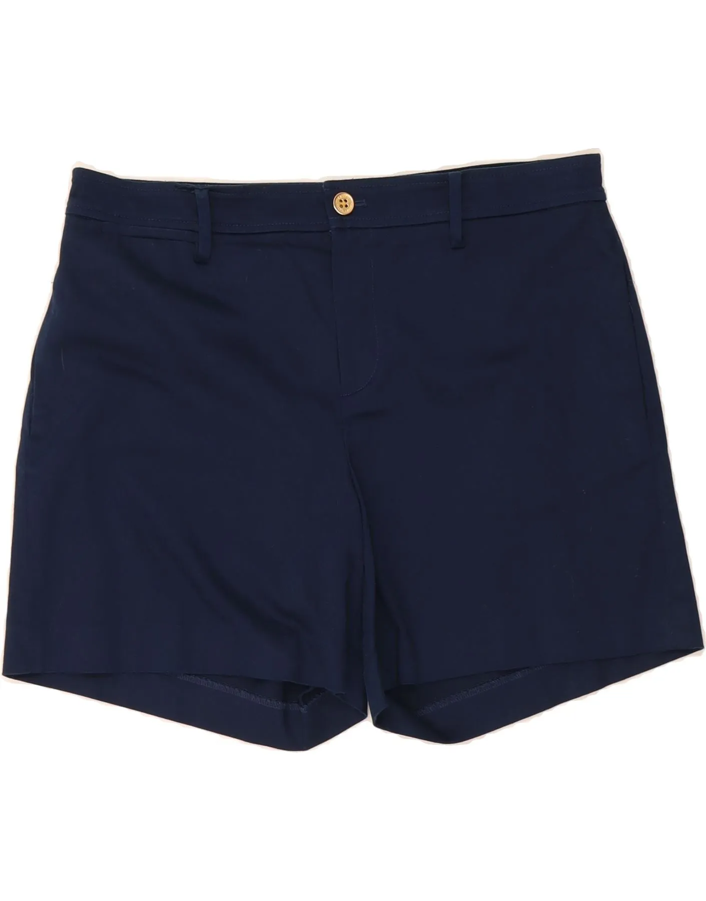 RALPH LAUREN Womens Chino Shorts US 10 Large W34 Navy Blue Cotton Cycling shorts Animal Print