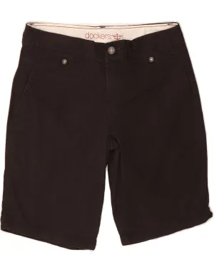 DOCKERS Womens Chino Shorts US 6 Medium W30  Black Cotton Quick Dry Fit
