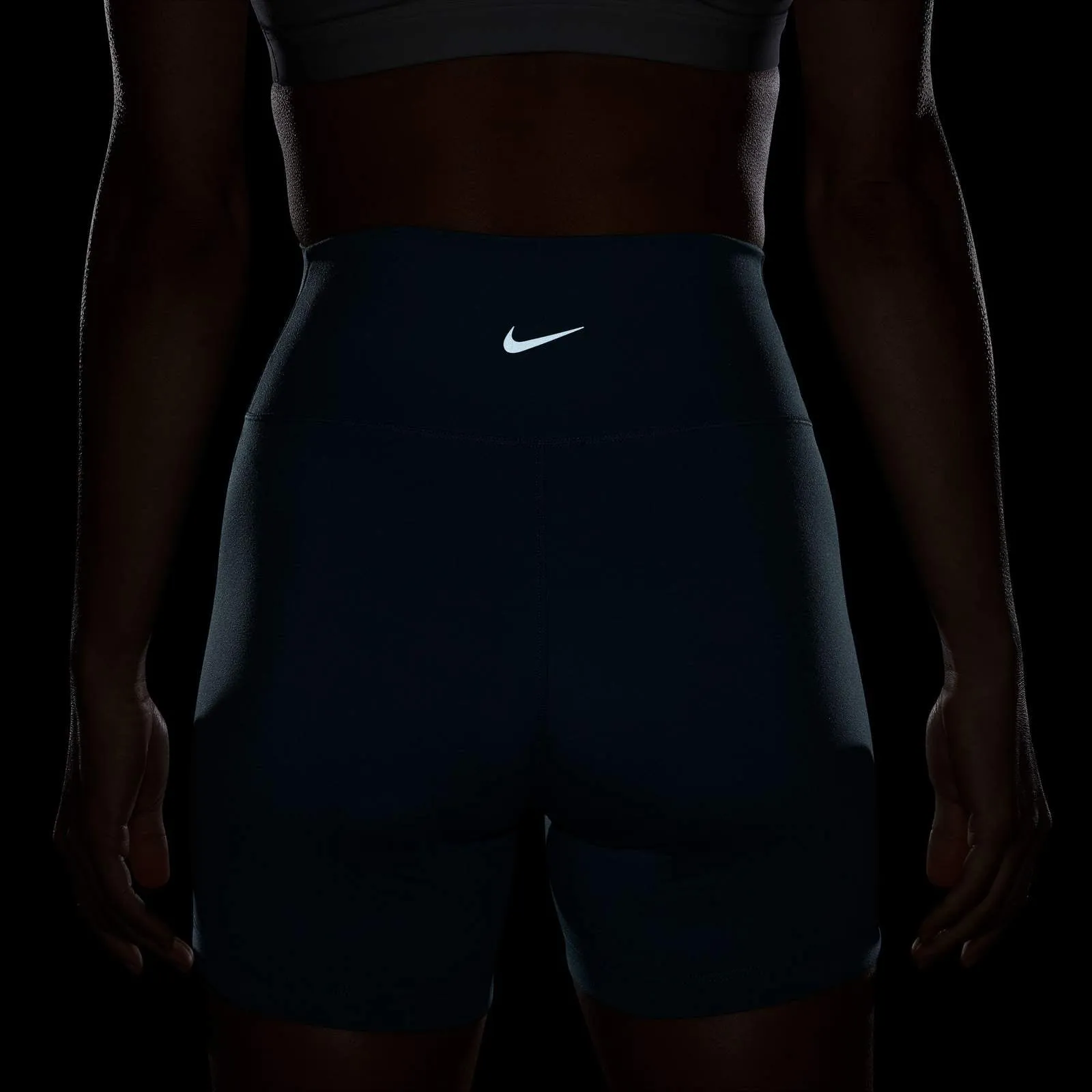 Nike One Women's High-Waisted 5" Biker Shorts Vegan Leather