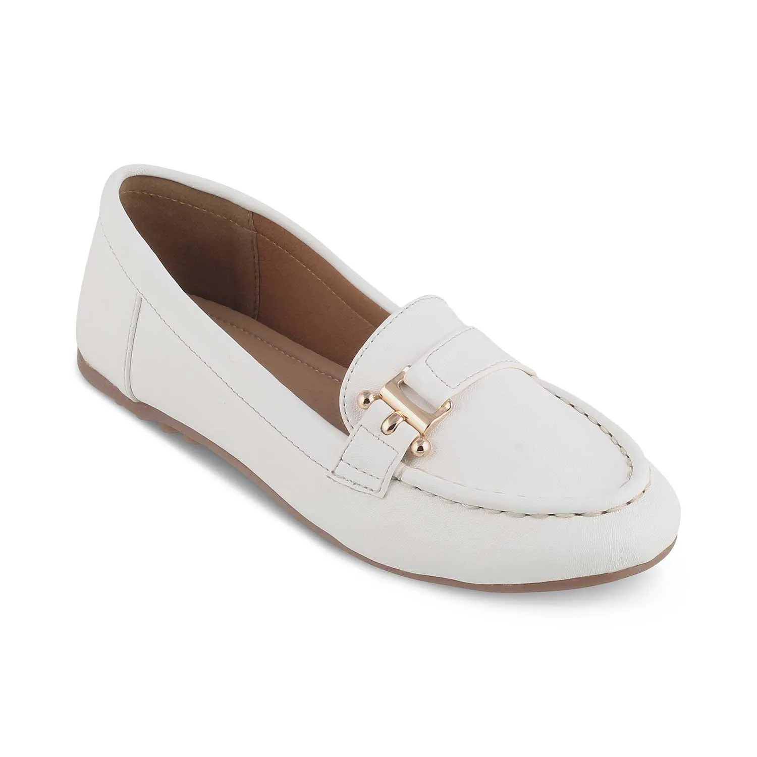 The Lativa White Women's Dress Loafers Tresmode Steady Wear Coastal Cool