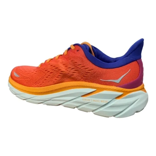 reflective - material running shoes Hoka Clifton 8 1119393-FBLN Scarpe Running Uomo Fiesta-Bluing Max