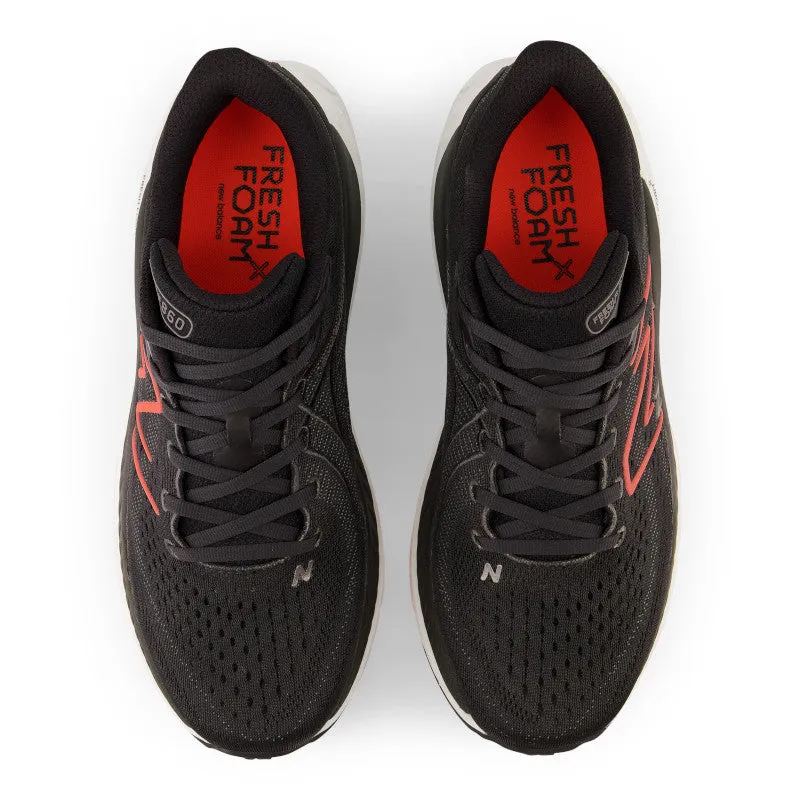 Blister Free Interior footgear Fresh Foam X 860v13 - Black with Neon Dragonfly and Hot Marigold - Men's