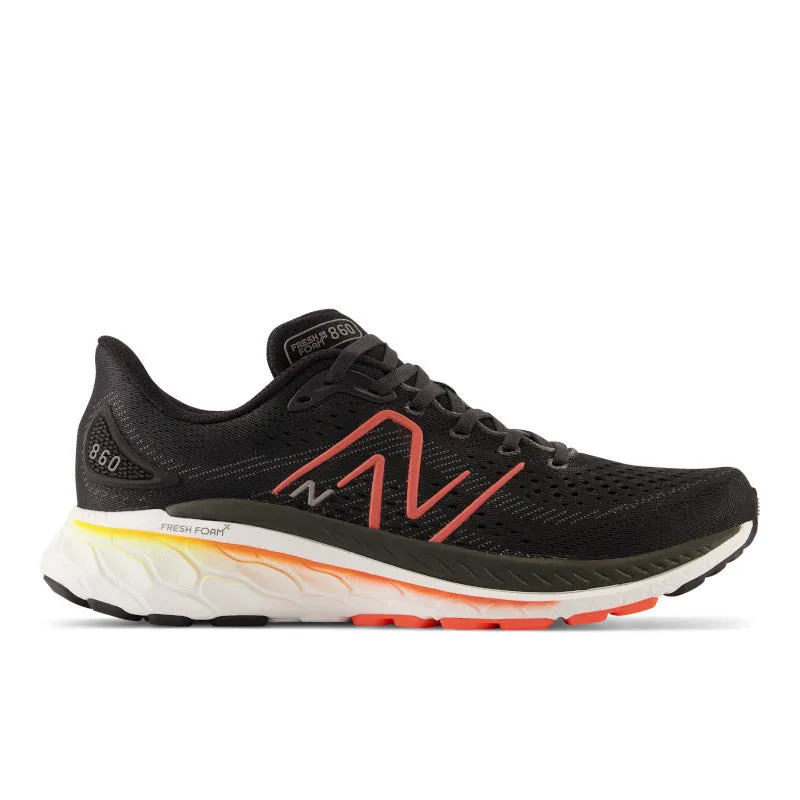 Fresh Foam X 860v13 - Black with Neon Dragonfly and Hot Marigold - Men's Adaptive Flex Zones