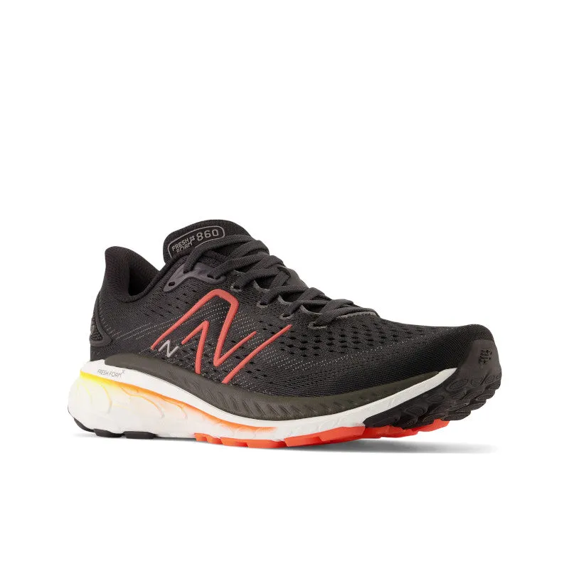Fresh Foam X 860v13 - Black with Neon Dragonfly and Hot Marigold - Men's anaerobic exercise shoes