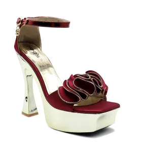 Casual Style Maroon Bridal Sandal 066706