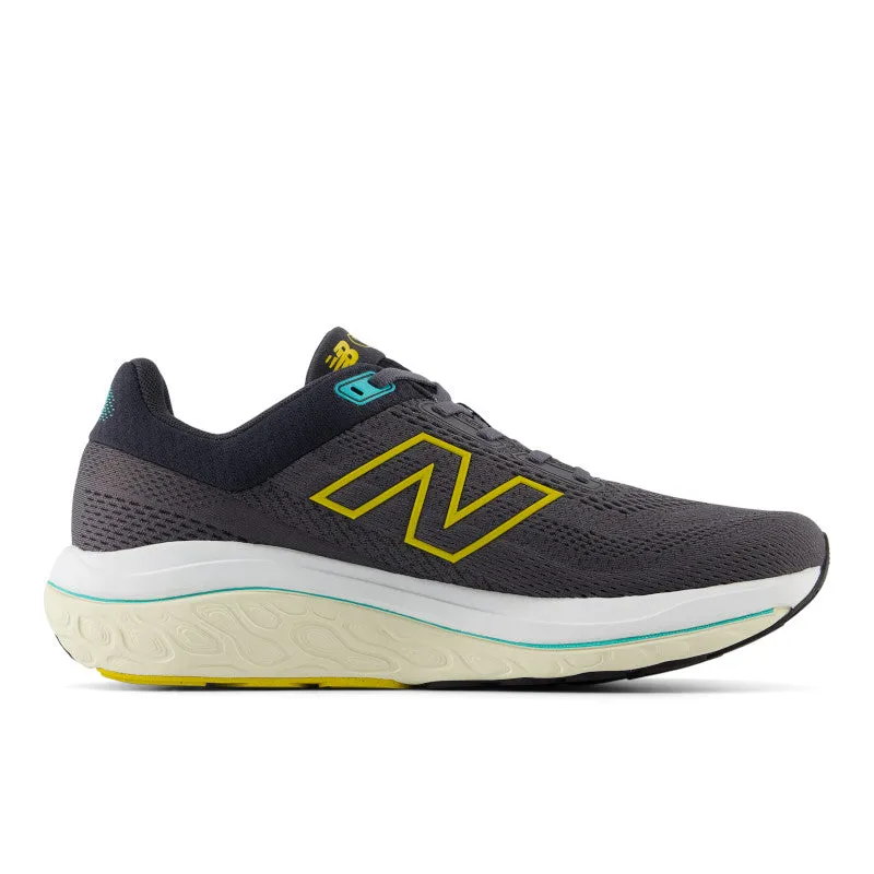 Fresh Foam X 860v14 - Magnet with Ginger Lemon and Cyber Jade - Men's Impact Resistant Cage herringbone outsole running shoes