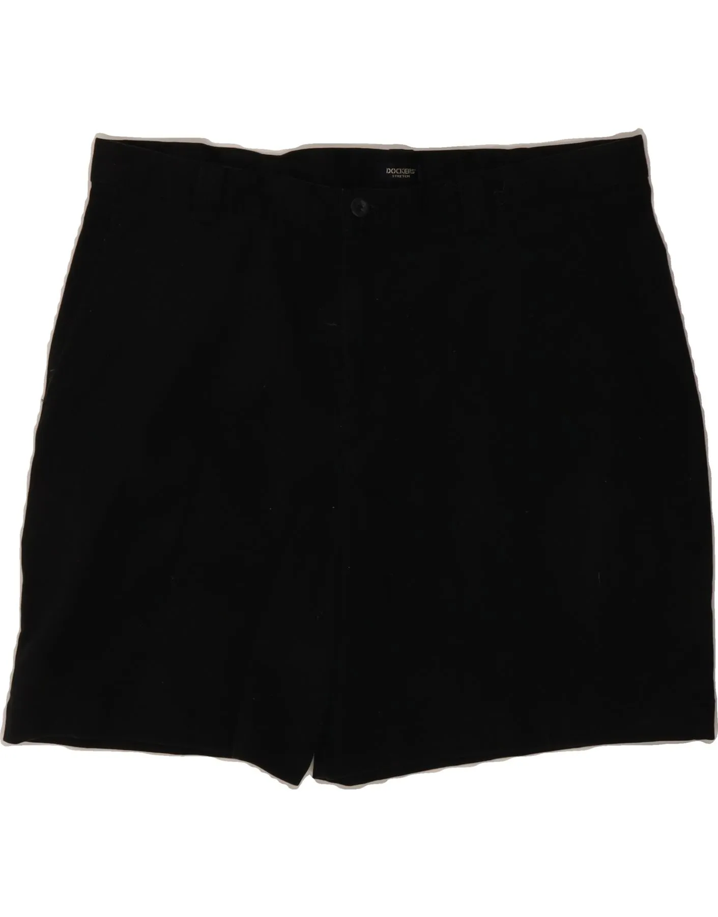 DOCKERS Womens High Waist Chino Shorts US 16 2XL W34  Black Cotton Quick Evaporation Fabric Chill Vibes