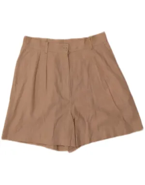 Abrasion Dispersing Weave LOTTO Womens High Waist Chino Shorts UK 12 Medium W28  Beige Linen