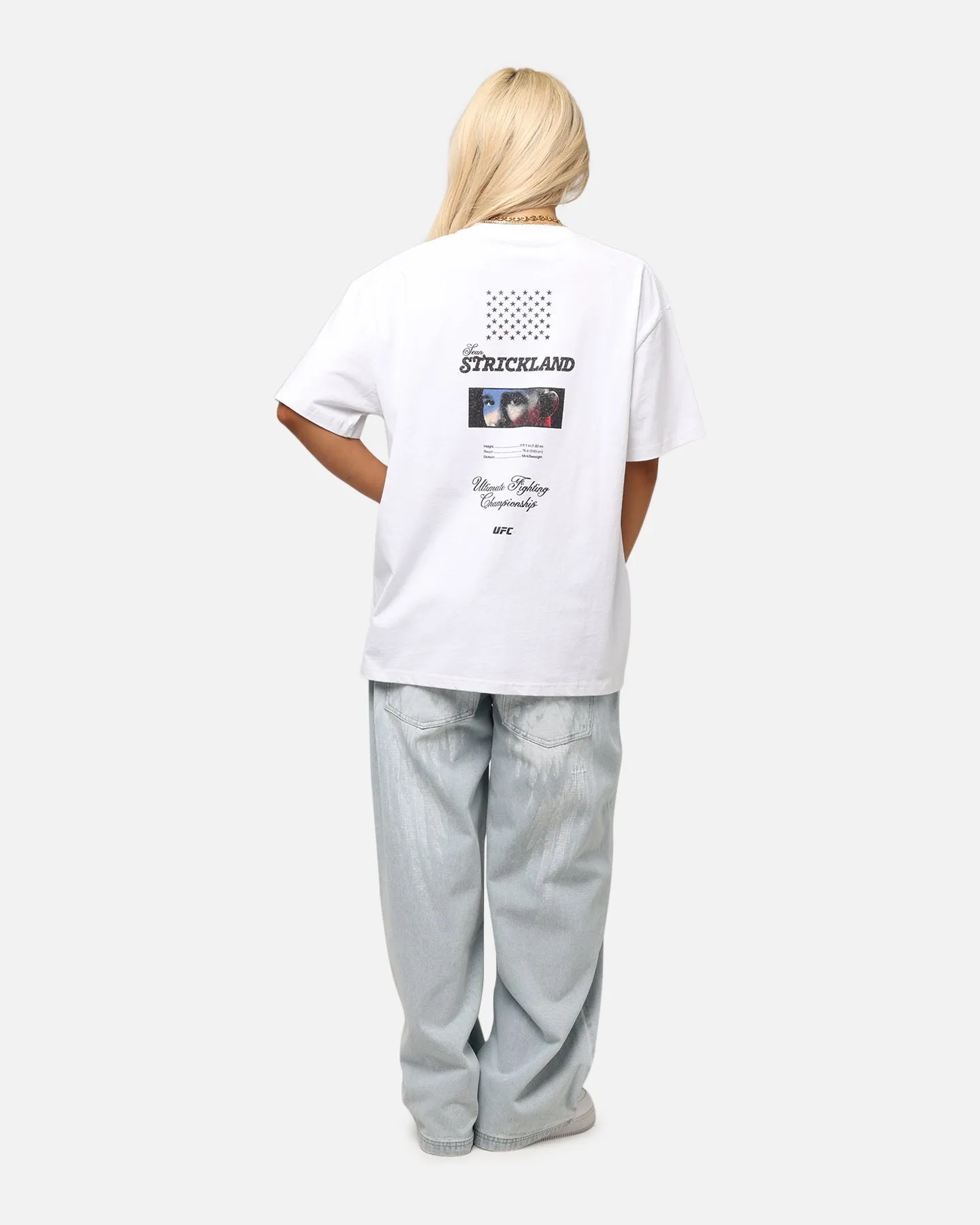 UFC By Culture Kings Sean Strickland Heavy T-Shirt White Anti-static