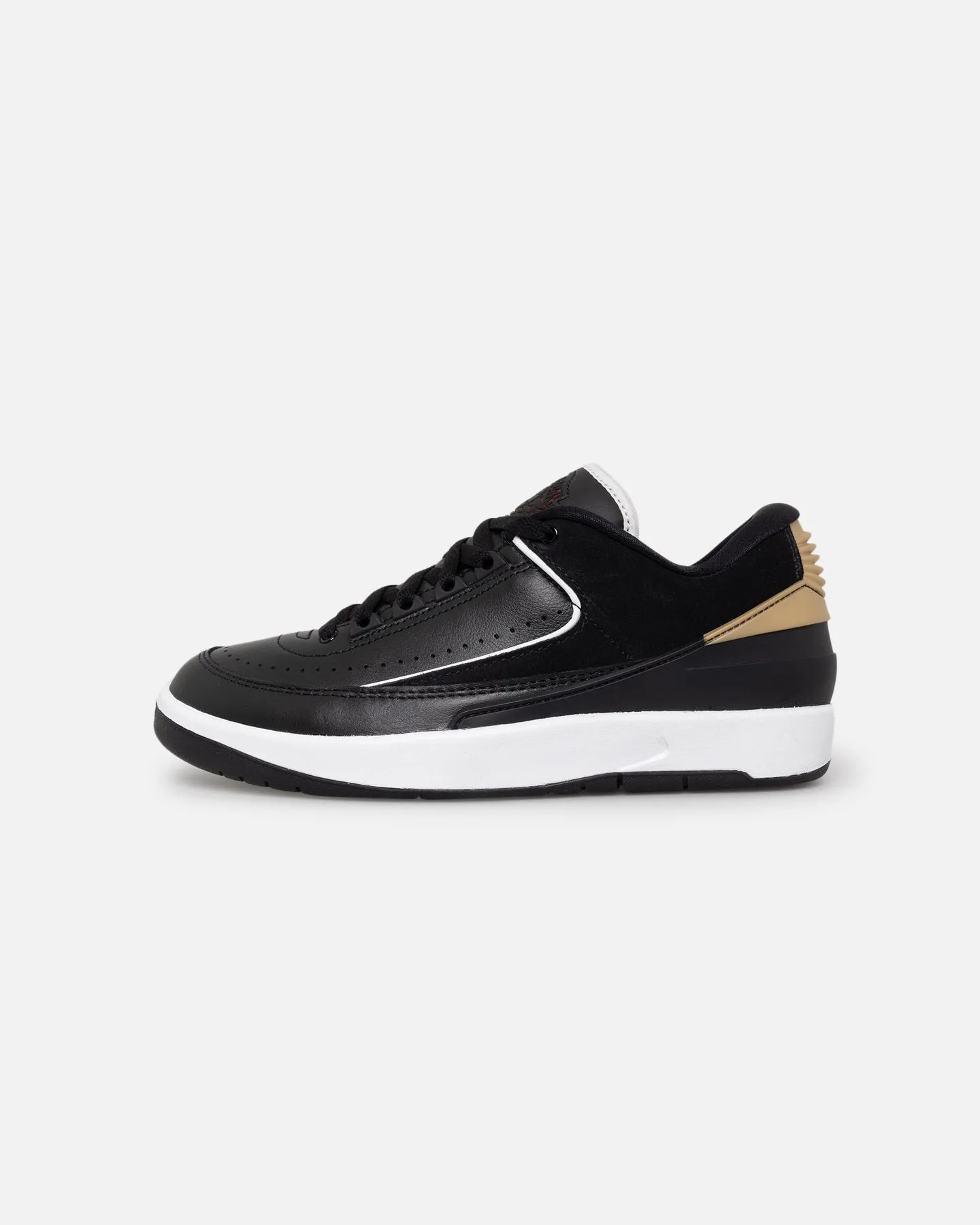 Jordan Women's Air Jordan 2 Retro Low Black Torsion control Rubber Sole