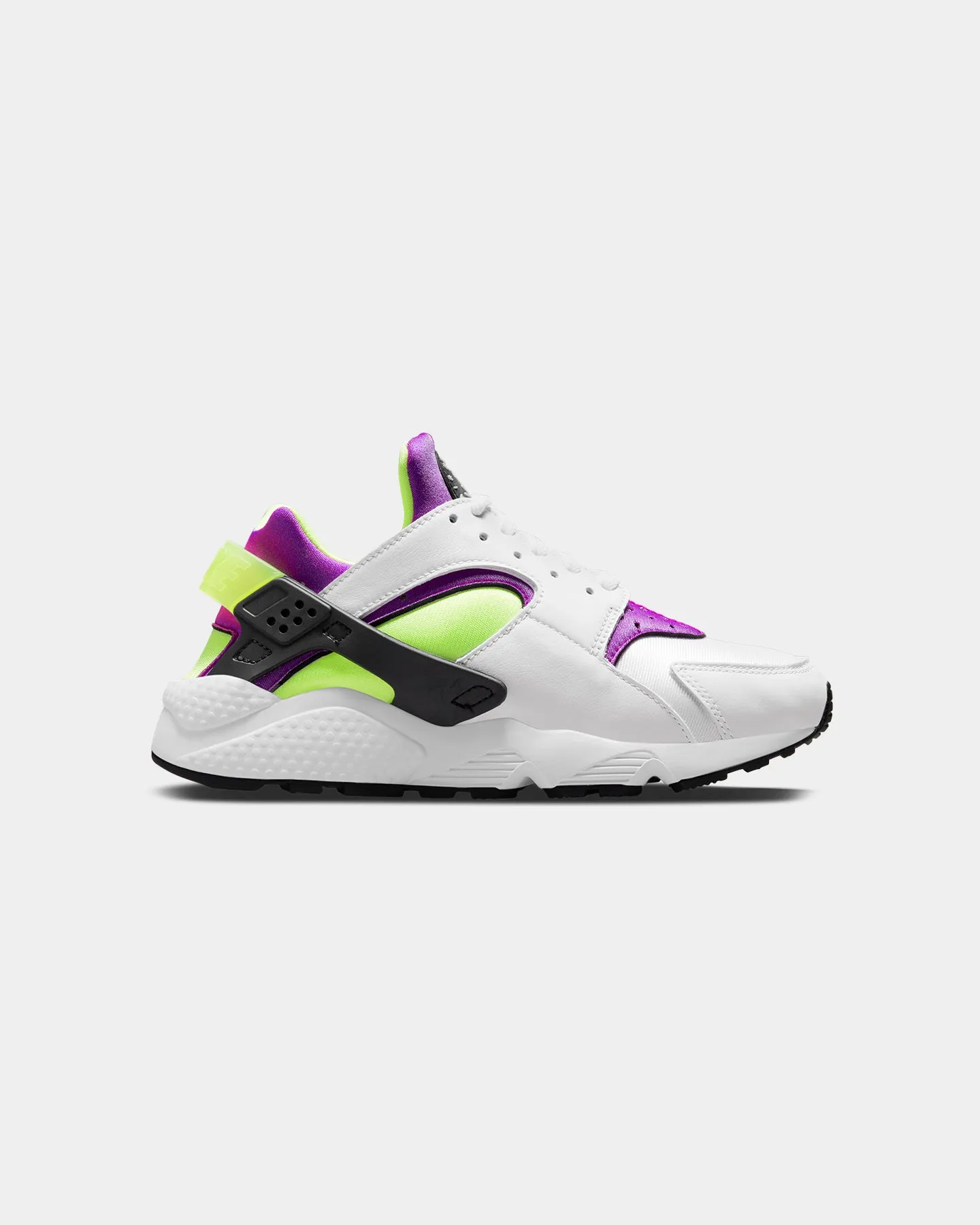 Nike Women's Air Huarache White/Neon Yellow Global Fit Trail Ease