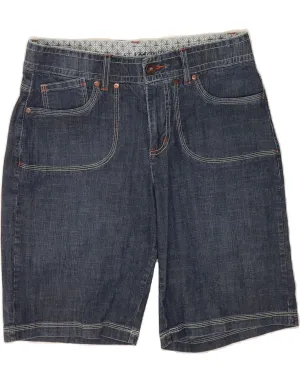 LEE Womens Denim Shorts US 12 Large W32 Blue Cotton Punk style Flame Retardant Coating