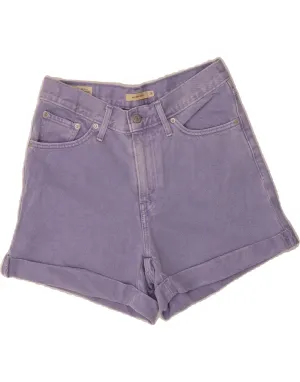 LEVI'S Womens Mom Denim Shorts W28 Medium Purple Cotton Sandals