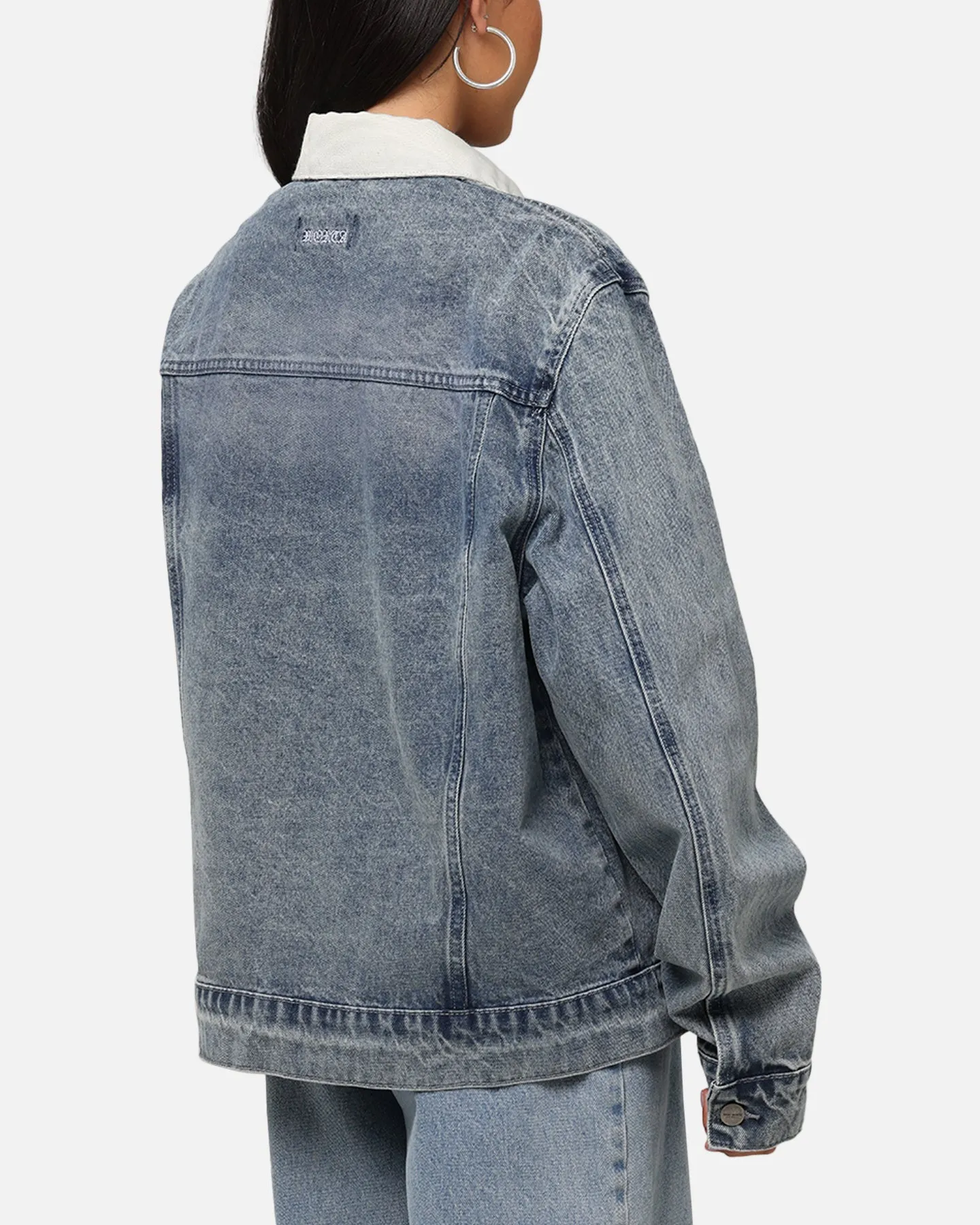 Hood Included Saint Morta Gothic Distressed Denim Jacket Dirty Denim