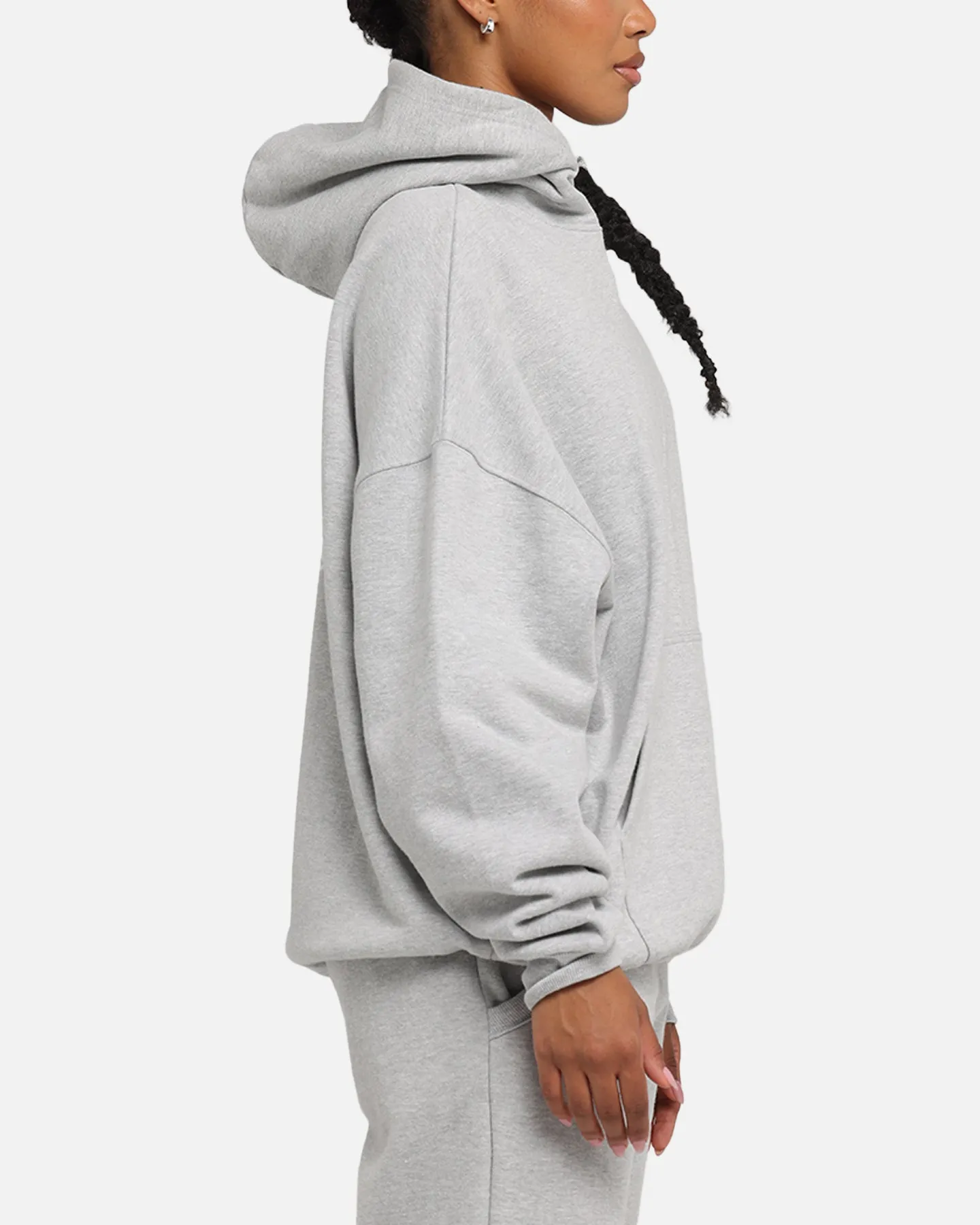 Street Comfort Carre Prestige Script Hoodie Grey Marle