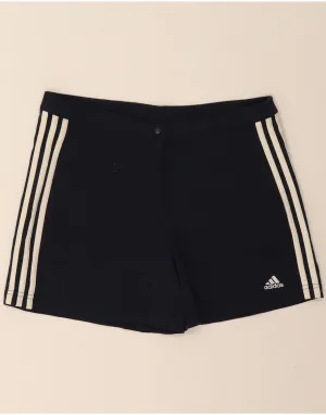 ADIDAS Womens Climalite Casual Shorts UK 14 Large W32 Navy Blue Polyamide Unisex Design