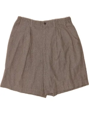 Reinforced Hemlines LEE Womens High Waist Chino Shorts US 16 2XL W32  Grey Houndstooth Cotton