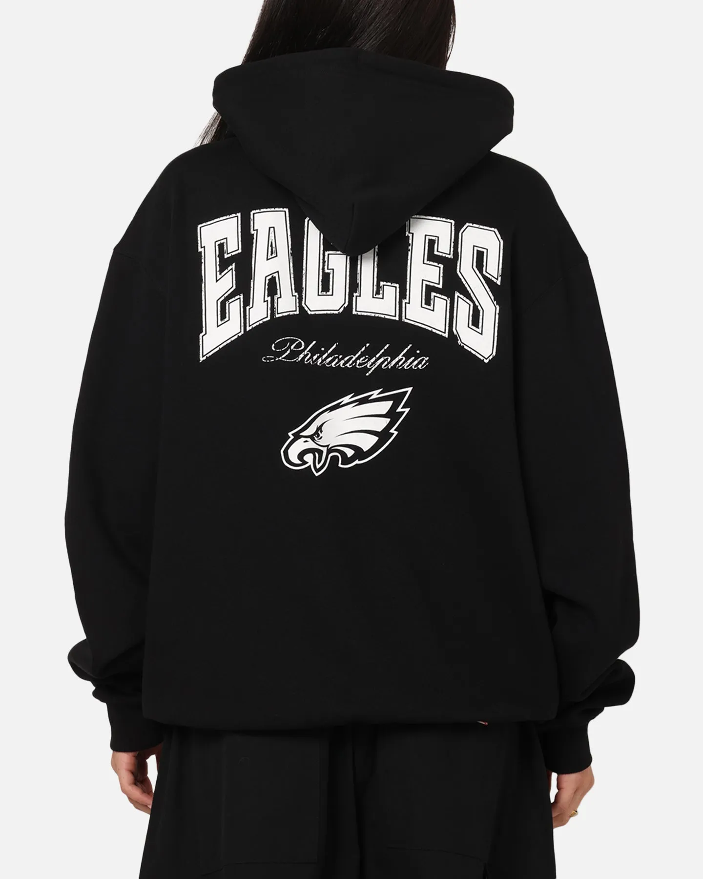 Street Season Majestic Athletic Philadelphia Eagles Champs Serial Mono Hoodie Black